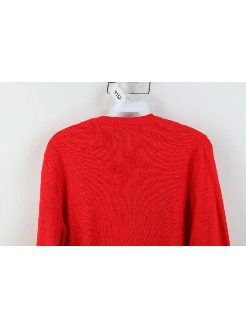 Vintage 70s Womens Size Small University of Louisville Knit V-Neck Sweater Red